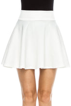 KLKD Women's Basic Versatile Solid Flared Skater Skirt Made in U.S.A.