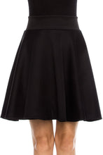 KLKD Women's Basic Versatile Solid Flared Skater Skirt Made in U.S.A.