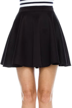 KLKD Women's Basic Versatile Solid Flared Skater Skirt Made in U.S.A.