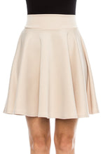 KLKD Women's Basic Versatile Solid Flared Skater Skirt Made in U.S.A.