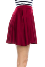 KLKD Women's Basic Versatile Solid Flared Skater Skirt Made in U.S.A.