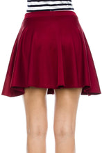 KLKD Women's Basic Versatile Solid Flared Skater Skirt Made in U.S.A.