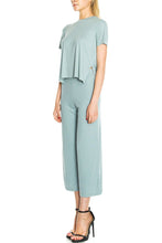 KLKD Women's Flowy Knit Wide Leg Culottes