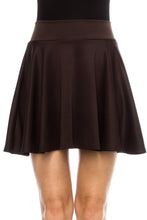 KLKD Women's Basic Versatile Solid Flared Skater Skirt Made in U.S.A.