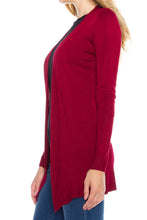 KLKD Women's Solid Classic Soft Knit Open Front Draped Cardigan (Plus Sizes Available)