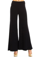 KLKD Women's Solid Wide Leg Palazzo Pants