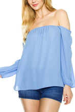 KLKD Women's Long Sleeve Off Shoulder Top