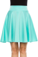 KLKD Women's Basic Versatile Solid Flared Skater Skirt Made in U.S.A.