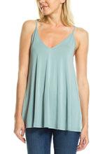 KLKD Women's Deep V Front and Back Sleeveless Top