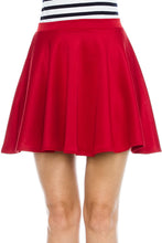 KLKD Women's Basic Versatile Solid Flared Skater Skirt Made in U.S.A.