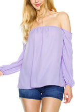 KLKD Women's Long Sleeve Off Shoulder Top