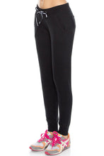 KLKD Women's Basic Slim Fit Tapered Jogger Fleece Pants