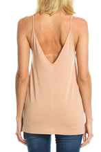 KLKD Women's Deep V Front and Back Sleeveless Top