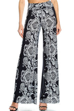 KLKD Women's Printed Wide Leg Palazzo Pants