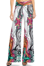 KLKD Women's Printed Wide Leg Palazzo Pants