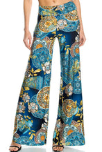 KLKD Women's Printed Wide Leg Palazzo Pants