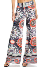 KLKD Women's Printed Wide Leg Palazzo Pants