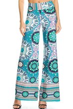 KLKD Women's Printed Wide Leg Palazzo Pants